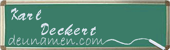 Karl Deckert Visitenkarte